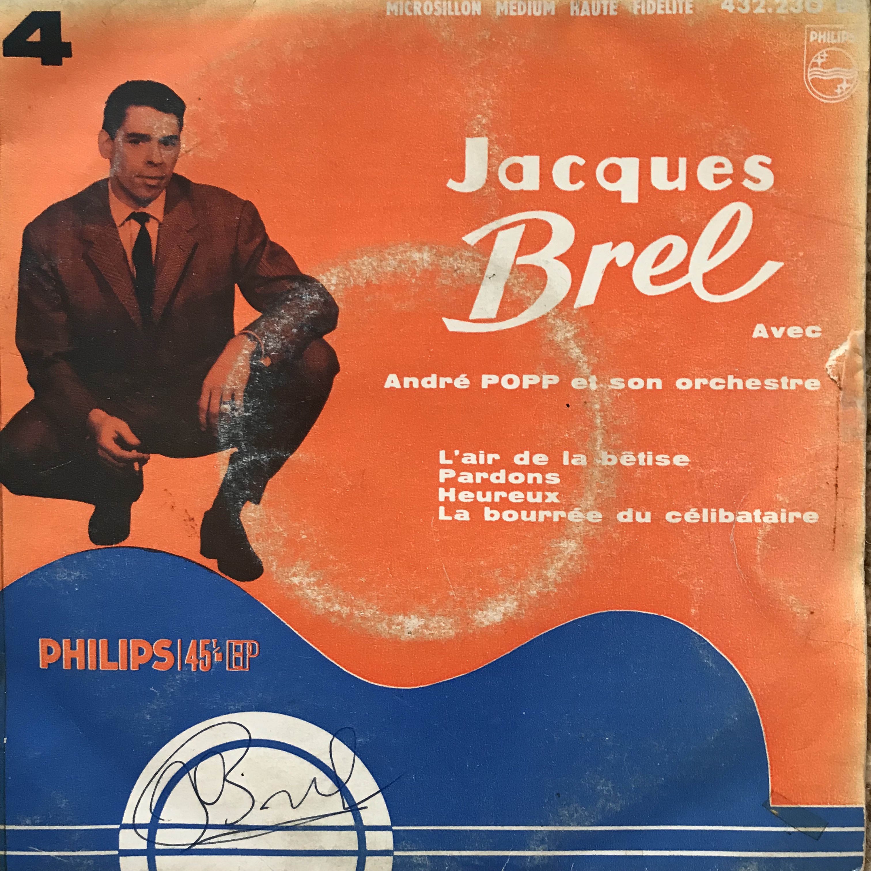 Jacques Brel Vinyl Single - L'Air De La Betise